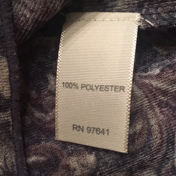 JJill gray/ purple print top - Picture 6 of 8